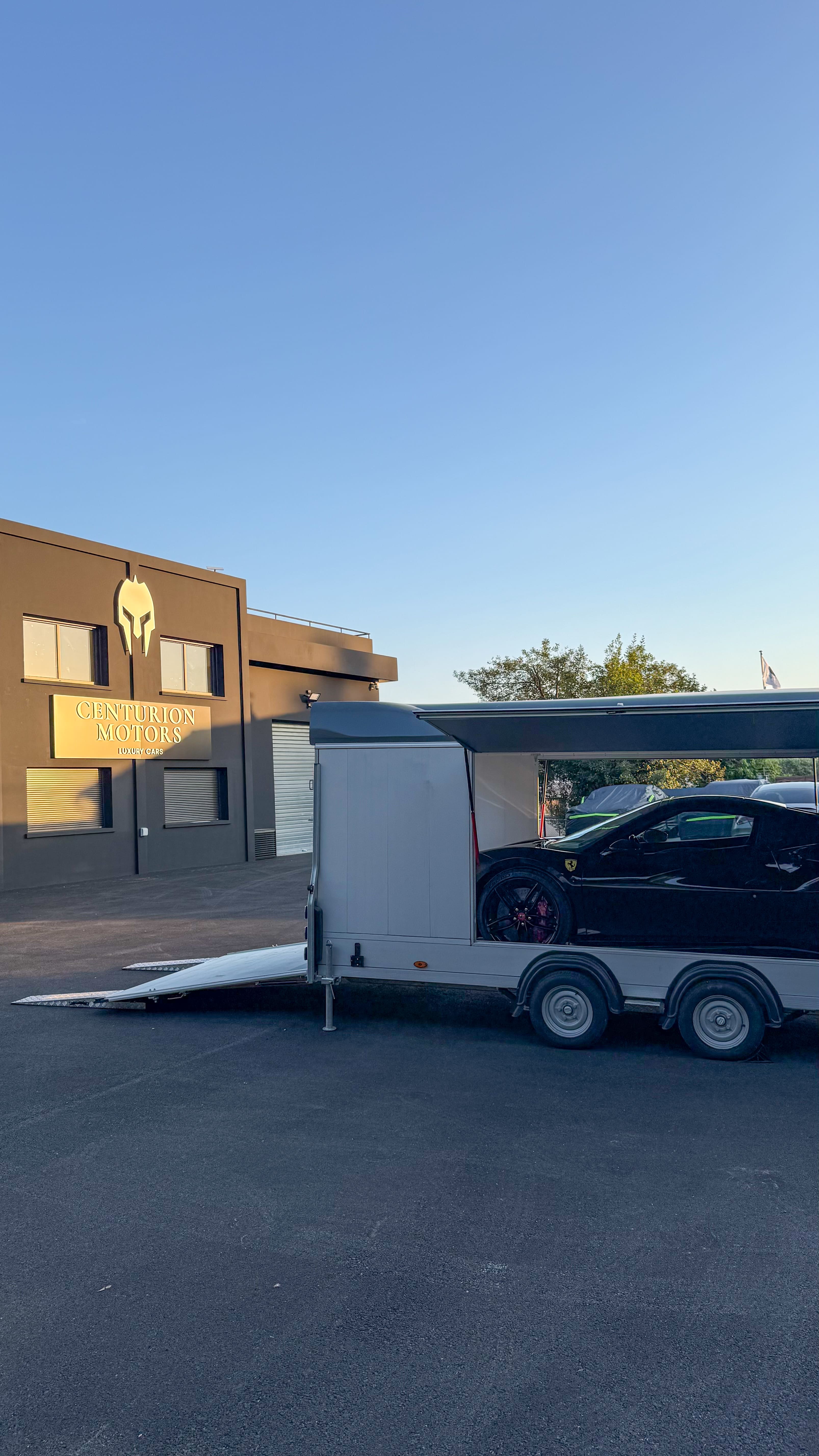 Transport Ferrari 488 Spider remorque fermée Bordeaux